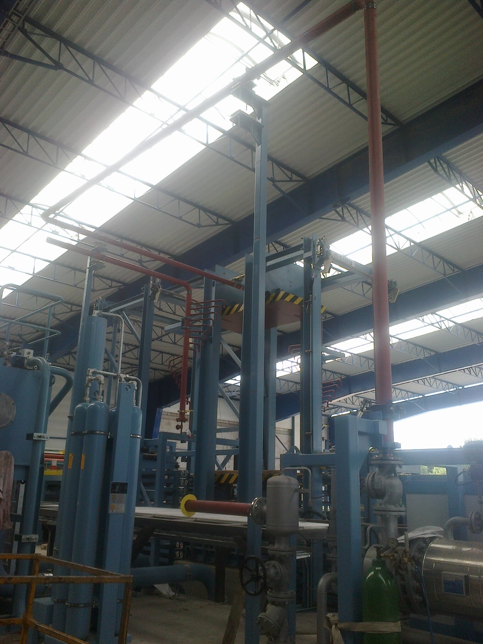 rurociąg parowy do napędu prasy