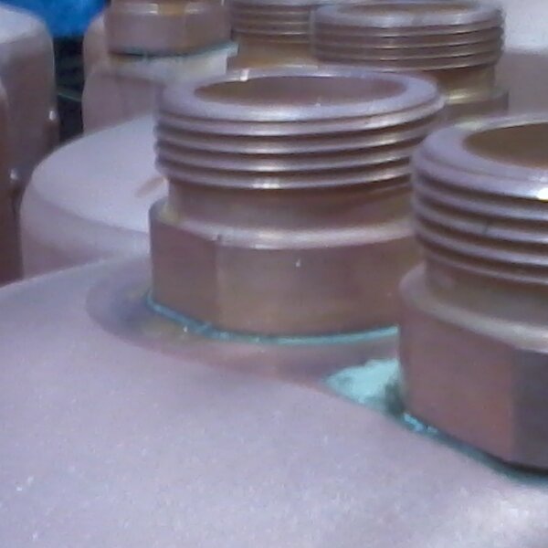 spawanie lutem srebrnym LS45 - element chłodnicy - materiał miedź